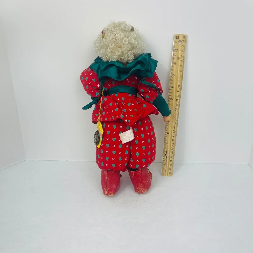 Vintage Brinn's December Calendar Doll Christmas Tree Outfit Red Green 11.5